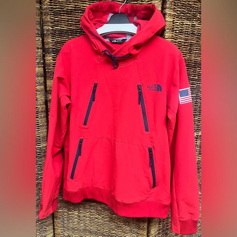 The North Face Red - Mens Team USA Olympic Pullover, Medium,‎ Tekno